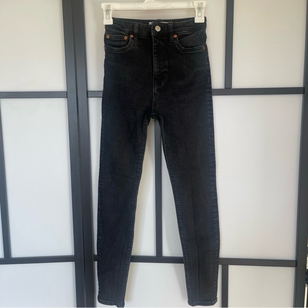 Zara black skinny jeans high waisted